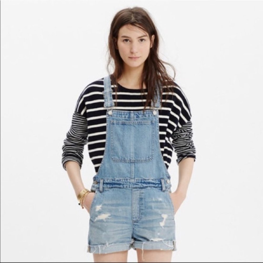 Madewell Adirondack Short Denim Overalls